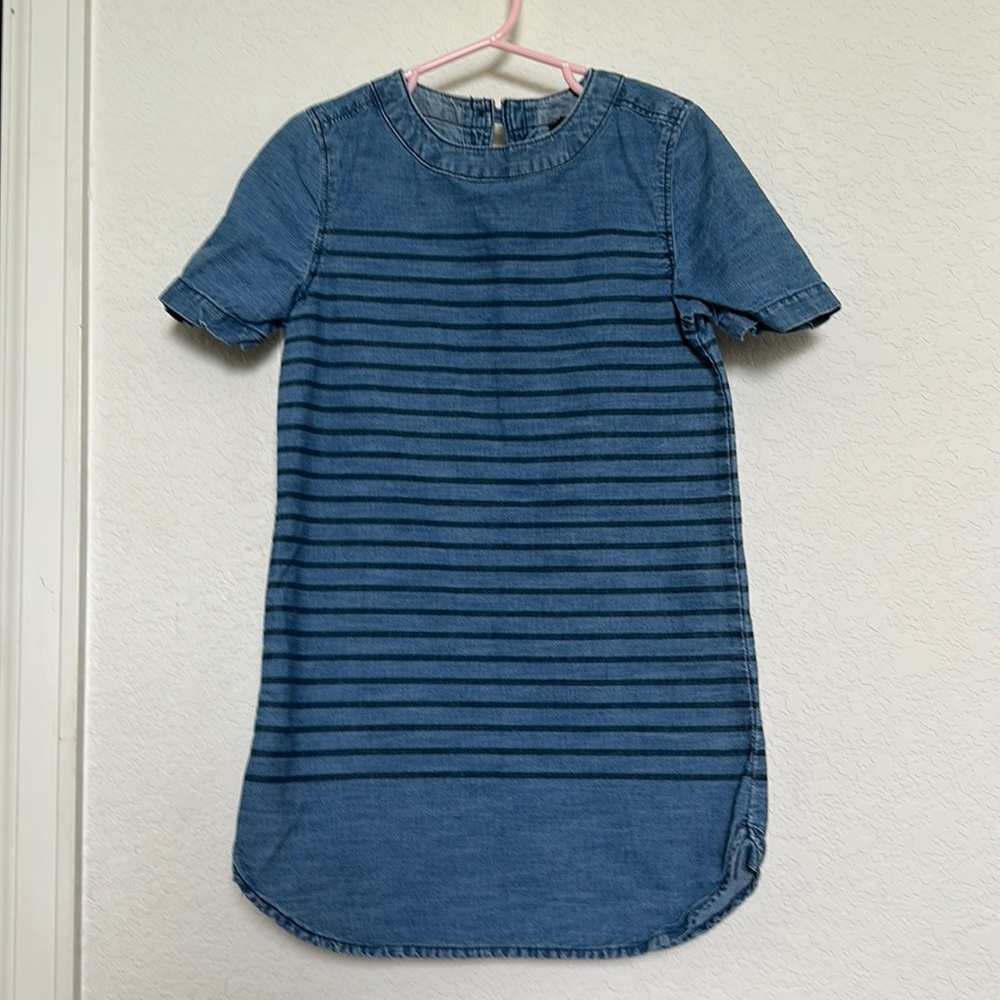 Striped denim dress